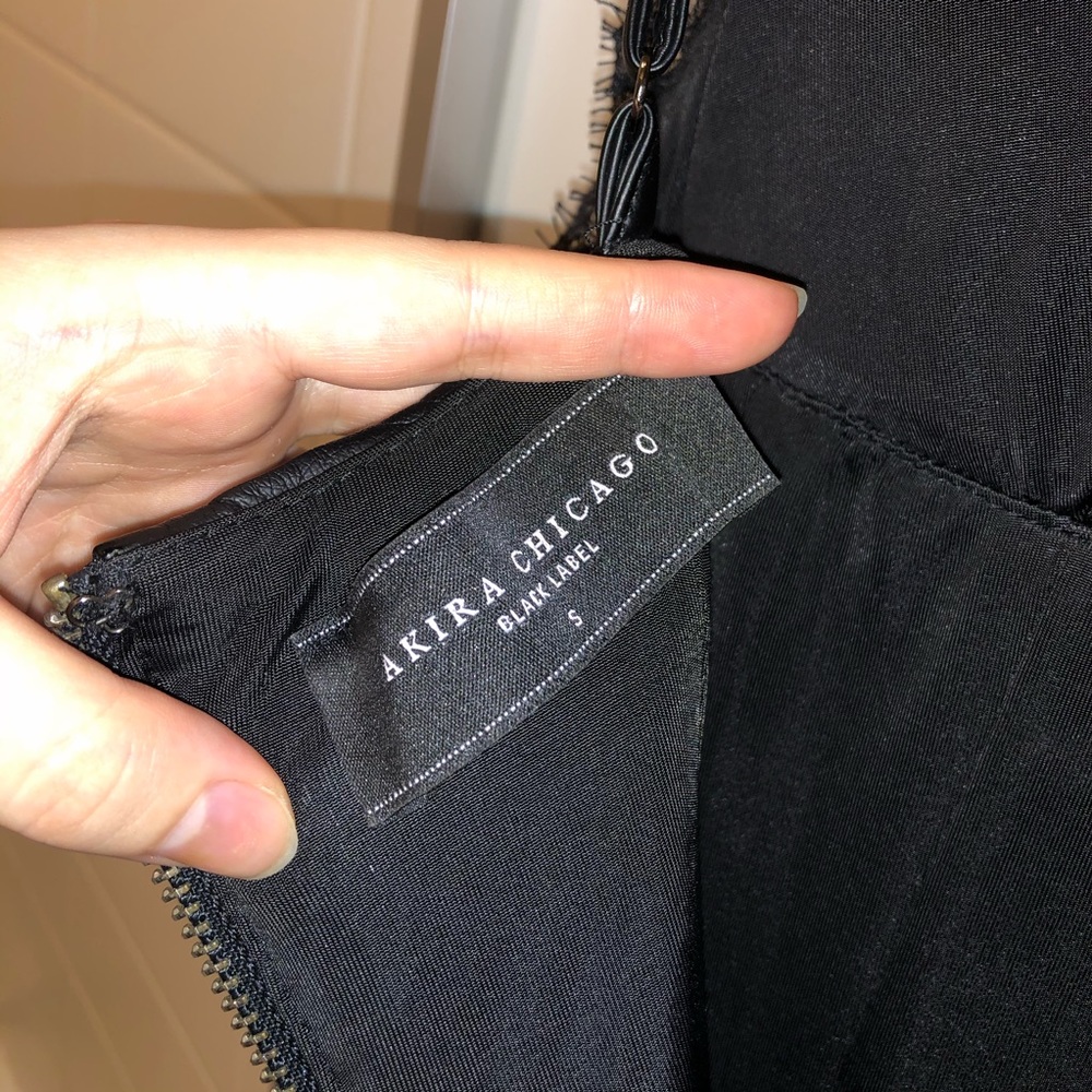 Akira Chicago Leather Black Dress - Picture 7 of 7